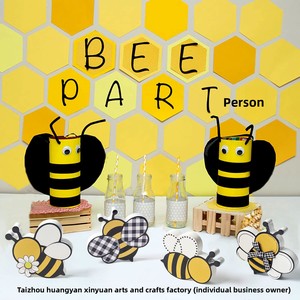 Lot de 4 ornements de bureau en buis sur le thème des abeilles pour chambre d'enfant, décoration intérieure, fabriqué en Chine - Product Image 4