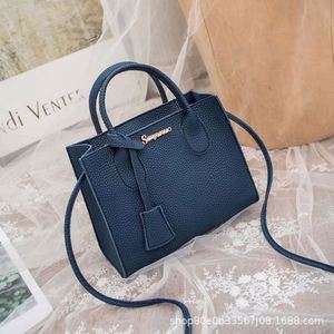 Solid Color Lychee Grain PU Fashion Ladies <b>Handbags</b> Single-shoulder Crossbody Handheld Triple-use Satchel Open Portable Leisure - Product Image 5