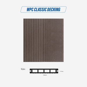 โรงงานขายส่งร้อนขายรอบกลวงพื้นพีวีซีระเบียงป้องกันการสลายผิวเป็นมิตรกับพื้นไม้ wpc กลางแจ้ง - Product Image 3