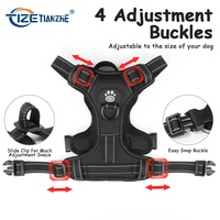 LOGO personnalisé gilet lumineux pour chien sans traction harnais pour chien respirant en maille tactique réfléchissante pour animaux de compagnie