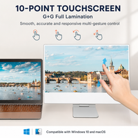 Moniteur portable ultra fin de 16 pouces, tactile, 1080P HDR, 99% SRGB, écran IPS, haut-parleur intégré, coque en alliage d'aluminium, détachable