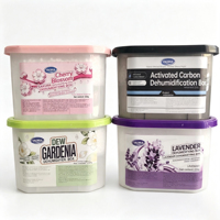 Boîte déshumidificatrice domestique jetable écologique de 500 ml avec charbon actif, contrôle d'humidité réglable, déshydratant au chlorure de calcium