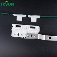 Iksun lisse robuste rail de rideau en acier inoxydable support de chevauchement pour système de voie électrique
