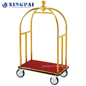 XINGPAI Hotel hall portineria aeroporto in acciaio inossidabile carrello portabagagli Lobby servizio Push-Pull Hotel carrello bagagli - Product Image 1