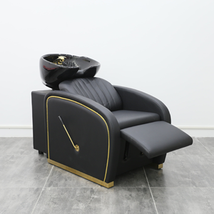 Cama de lavado multifuncional para peluquería, sillón de masaje reclinable, cama y silla de lavado para barbería - Product Image 4