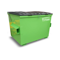 Haute qualité 2 Yard recyclage vert benne conteneur avant ascenseur poubelle couverture extérieure ordures traitement des déchets système de stockage HD