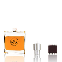 Bouteille de pulvérisation en verre plat vide de luxe bouteille de diffuseur de roseau d'huile essentielle 100ml bouteille de parfum à sertir