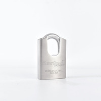 Rarlux Cadenas de sécurité industrielle à clé antivol en acier inoxydable avec couvercle en forme d'arc et conception étanche