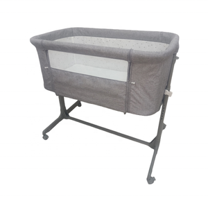 Cuna <span class=keywords><strong>de</strong></span> Viaje Moderna para Niños, Fácil <span class=keywords><strong>de</strong></span> Montar, Cuna <span class=keywords><strong>Colecho</strong></span> con 6 Niveles Ajustables, Marco Metálico, para Dormitorio - Product Image 6