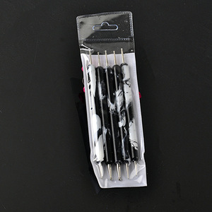 5 Pcs Nail Art Dotting Pen Set Dual Ended Angular Acrylic Handle Line Drawing Dot Painting Rhinestone Picker Manicure Tool - Product Image 5