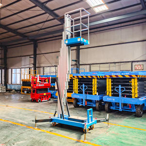 Pengiriman Gratis Meja Angkat Tiang Tunggal Berbahan Aluminium Alloy Elektrik, Platform Kerja Udara, Platform Pengangkat Vertikal Tiang Tunggal - Product Image 1