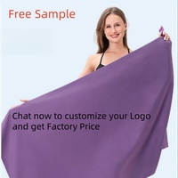 Serviette de sport en microfibre polaire double face à séchage rapide, portable, pour fitness, natation, bain, protection solaire et anti-humidité