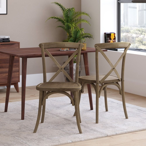 Chaise de banquet empilable en bois à dossier croisé, durable, <span class=keywords><strong>pour</strong></span> restaurant, hôtel, <span class=keywords><strong>mariage</strong></span>, usage commercial, moderne, extérieur, <span class=keywords><strong>ferme</strong></span>, maison - Product Image 4