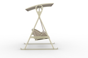 Silla Colgante Moderna de Aluminio para Exteriores con Cojín Impermeable para 1 Persona - Product Image 2