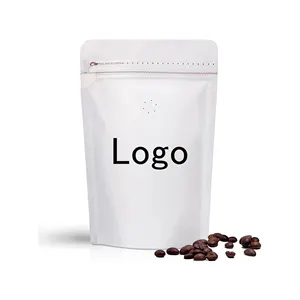 Personalizado digital impresso food grade ziplock lanche plástico malote fosco reutilizável chá embalagem barato café sacos com válvula