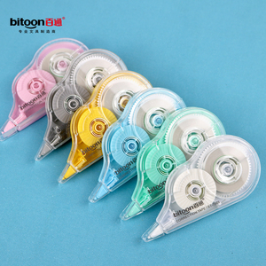 Juego de cintas correctoras de secado rápido de plástico, 6 uds., estilo de oficina escolar, suministro de utilidad de color OEM Popular, cinta correctora encantadora - Product Image 2