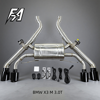 Impression 3D pour BMW X3 X3M F97 X4 X4M F98 3.0T 2019-2023, Valvetronic de haute qualité en SS304 avec 4 sorties d'échappement en fibre de carbone