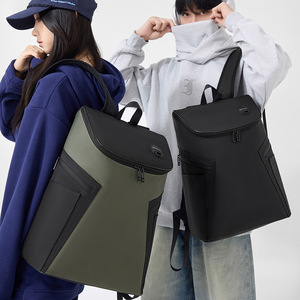 Laptop <b>Backpack</b> <b>Large</b> Capacity 15 Inches Color Blocking Design For Travel Business Unisex Style - Product Image 1