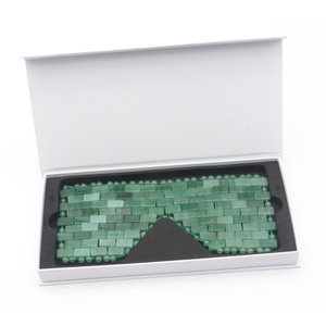 Masque pour les yeux en perles de cristal naturel faites à la main, artisanat de guérison en cristal, avec boîte pour cadeaux, vente en gros - Product Image 2