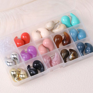 <span class=keywords><strong>Orecchini</strong></span> a Goccia in Resina Acrilica Antitarnish, Nuovi Gioielli in Velluto per Donna, Idea Regalo - Product Image 2