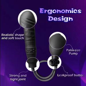 Giocattolo Anale 2 <span class=keywords><strong>in</strong></span> 1 Regolabile, Dildo Realistico Gonfiabile <span class=keywords><strong>in</strong></span> Silicone, <span class=keywords><strong>Plug</strong></span> Anale Espandibile con Pompa a Palloncino - Product Image 5