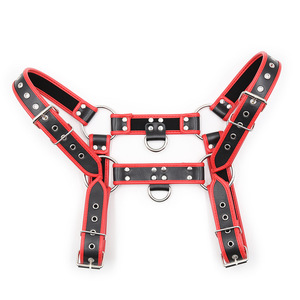Harnais de poitrine pour hommes de haute qualité Faux cuir BDSM Bondage Pup Play Strap Clubwear Gay Adult <span class=keywords><strong>Sex</strong></span> Toy - Product Image 4