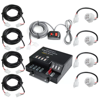 Shinemien Wasserdichtes 80W LED-Versteckleuchten-Set 12/24V 4 Glühbirnen Weiß/Bernsteinfarben Universell Passend für Notfall-Warnleuchten