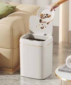 <span class=keywords><strong>Poubelle</strong></span> automatique à capteur intelligent BX 11L/13L blanche avec garniture dorée pour salle <span class=keywords><strong>de</strong></span> bain, chambre, <span class=keywords><strong>cuisine</strong></span>, bureau - Product Image 2