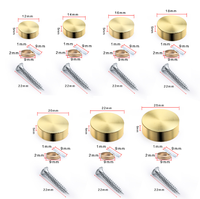 Vis à tête ronde en verre brillant doré décoratif de 10 mm et 12 mm, vis à tête en cuivre pour miroir