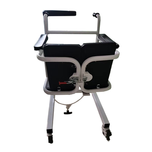 Lève-personne hydraulique portable à ouverture à 180 degrés pour transfert de patients, <span class=keywords><strong>fauteuil</strong></span> <span class=keywords><strong>roulant</strong></span> avec cadre en acier au carbone, roues silencieuses, solution tout-en-un pour le bain et les soins aux toilettes - Product Image 5