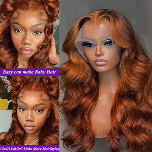 Venta al por mayor marrón <span class=keywords><strong>rojizo</strong></span> pelo vietnamita pelucas de color 13x4 13x6 HD encaje Frontal pelucas rizadas sin cola pelo humano encaje frontal - Product Image 3