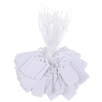 Petites balançoires blanches personnalisées pour bijoux étiquettes volantes avec ficelle élastique, étiquettes volantes pour vêtements