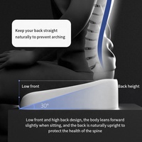 JYM Coussin de siège coccyx en mousse à mémoire de forme à rebond élevé Oreiller coccyx pour soulager la douleur sciatique Oreillers lombaires Coussins de siège Utilisation de chaise