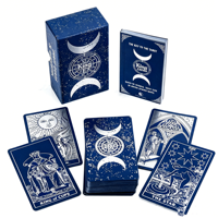 Колода карт Таро King Cards: экологичные, прочные, с закругленными/волнистыми/скошенными/квадратными/угловатыми краями, в коробке, с индивидуальным дизайном и логотипом