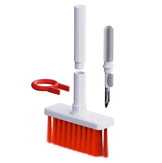 Bolígrafo blanco, pincel rojo.