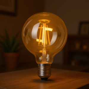 Bombilla LED Decorativa Ámbar de 95mm, 6W, 2200K, E27, Luz Cálida - Product Image 3
