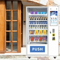 Distributeur automatique de sandwichs en armoire avec écran tactile, capacité 300-600, surveillance à distance, idéal pour les snacks et pizzas