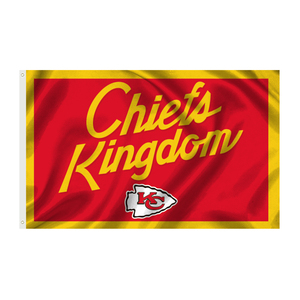 Impresión personalizada 3x5 pies 100% poliéster bandera personalizada <span class=keywords><strong>Kansas</strong></span> <span class=keywords><strong>City</strong></span> Team Chiefs bandera fútbol Nfl Bandera de Chiefs - Product Image 5