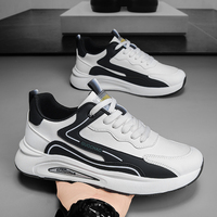 Chaussures de course pour hommes, tige en mesh respirant, semelle intermédiaire en PVC, largeur extra large, fermeture à lacets, soutien confortable pour la marche prolongée