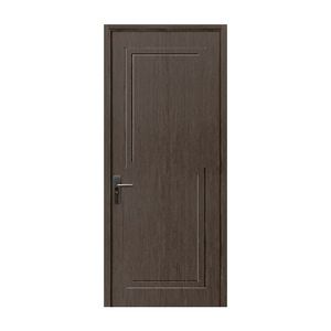 Puerta de madera lacada compuesta de estilo chino personalizada para dormitorio, material base WPC, juego de puertas planas sin pintura para hotel. - Product Image 1