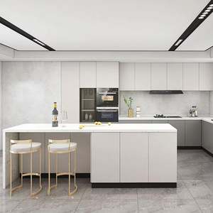 Vente directe d'usine, vente en gros, armoire de cuisine en laque mate, armoire de cuisine en bois sur mesure - Product Image 1