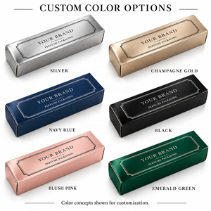 Boîte d'emballage de parfum personnalisée en carton argenté pliable avec logo pour la vente au détail de parfums, emballage cadeau en gros - Product Image 6