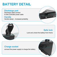 ALX059 Batterie pliable pour vélo électrique 48V 10.4Ah 12.8Ah 14Ah Batterie de vélo électrique pour XP Step-Thru 1.0 2.0 Batterie de remplacement