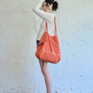 <strong>White</strong> Embroidery Logo Double <strong>Sided</strong> Reusable Cotton Tote <strong>Bag</strong> 40*25*12cm Custom Patterns Women <strong>Bag</strong> - Product Image 1