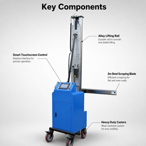Máquina automática <span class=keywords><strong>de</strong></span> 5M para alisar mortero, máquina pulverizadora <span class=keywords><strong>de</strong></span> yeso para paredes, máquina <span class=keywords><strong>de</strong></span> recubrimiento <span class=keywords><strong>de</strong></span> masilla, <span class=keywords><strong>cemento</strong></span> y piedra. - Product Image 5