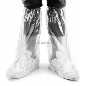 Penutup sepatu bot poli tinggi plastik awet kuat penutup sepatu bot PE higienis sekali pakai - Product Image 1