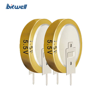 Condensateur Farad de type bouton BitWell BWL5R5155 5,5V 1,5F, super condensateur de type V pour enregistreur de conduite, instruments industriels