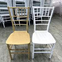 Chaises dorées/blanches/argentées/noires pour mariage, vente flash, chaise Chiavari en plastique pas chère