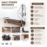 Reformer demi-tour en bois de noyer certifié CE pour studio de Pilates commercial, entraînement de force, machine de Pilates Reformer haut de gamme