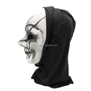 Topeng Joker pembunuh biarawati <span class=keywords><strong>Halloween</strong></span> gila Cosplay gaya seram dengan Hood untuk pesta tema pria terbakar dan pernikahan - Product Image 4